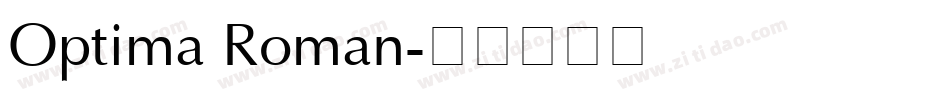 Optima Roman字体转换